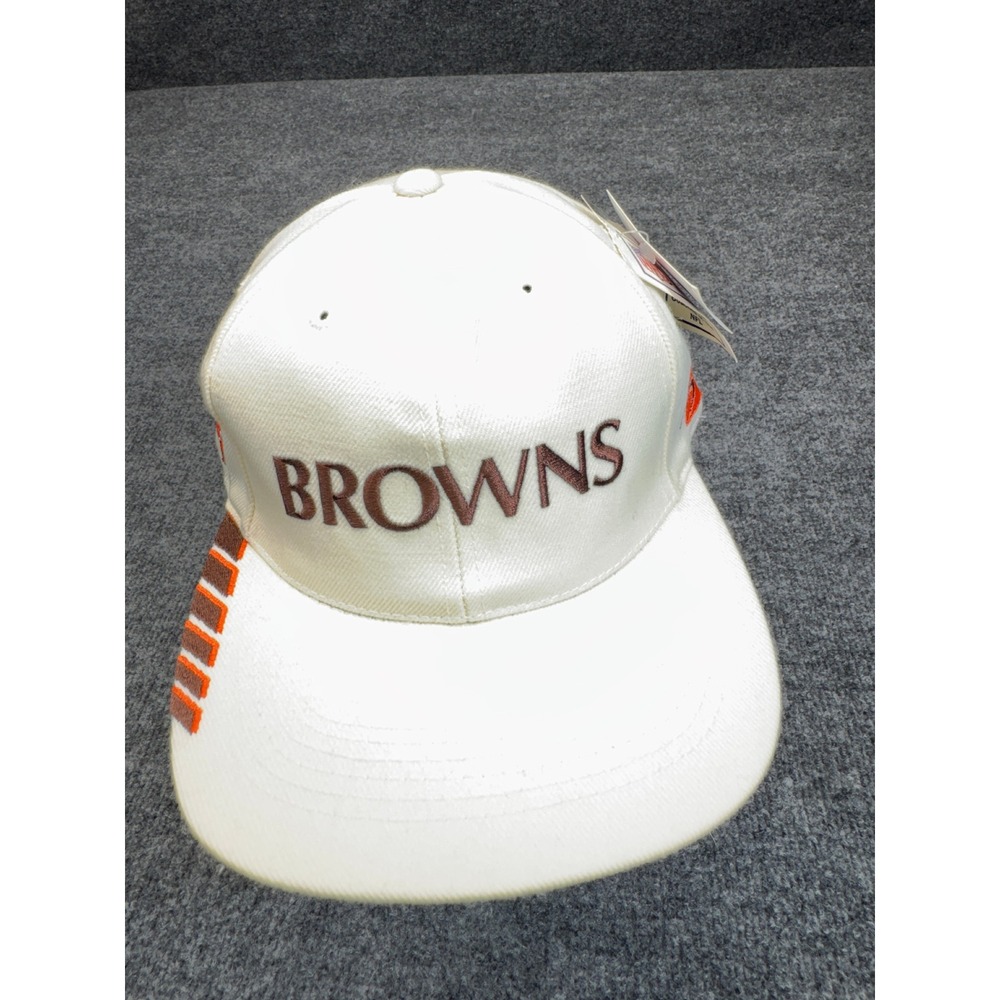 Vintage Cleveland Browns Hat Mens White Strapback Cap NFL Sports Specialties 90s
